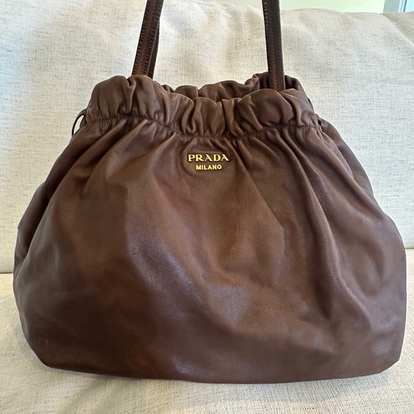 Prada Beautiful Chocolate Brown Lambskin Leather Bag from 2006 ( Auth card Inc ) - Picture 1 of 16